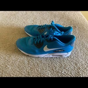 Air Max 90 Electric Blue and White (Worn)